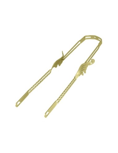 26 3D Wing Twisted Fender Braces Gold.